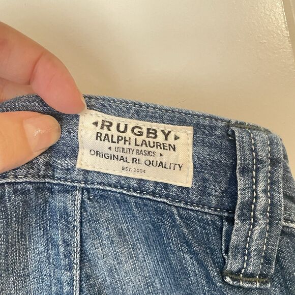 Rugby Ralph Lauren paint splatter artist painter Artsy  Utility Flare jeans 27 - Picture 6 of 6